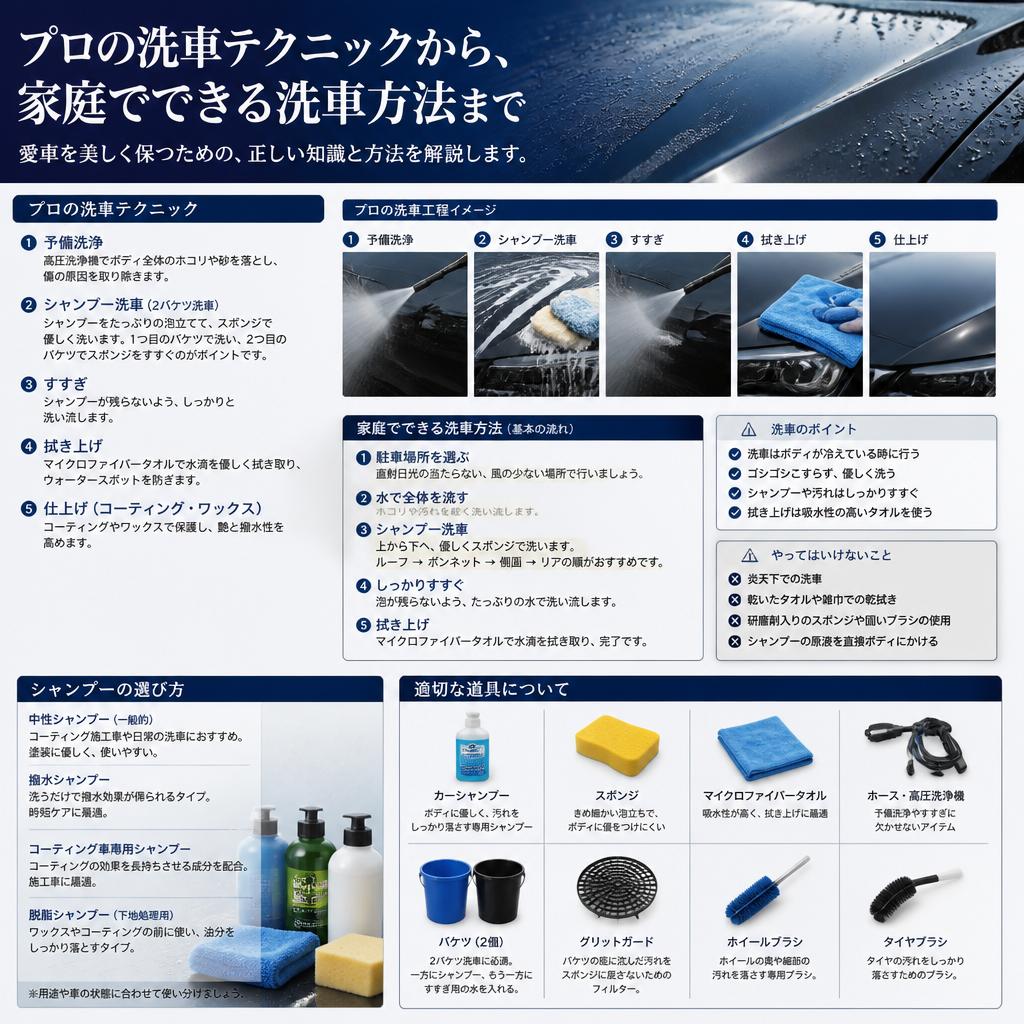 簡単にできる洗車のコツ